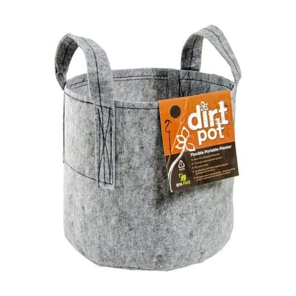 Dirt Pot Flexible Portable Planter, Grey