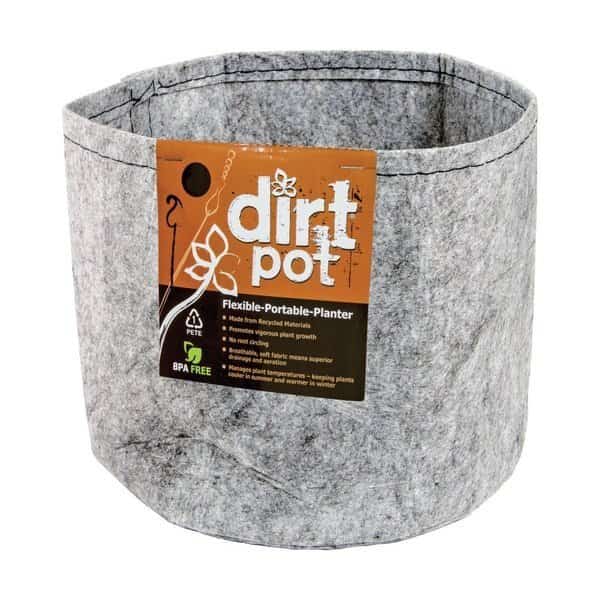 Dirt Pot Flexible Portable Planter, Grey
