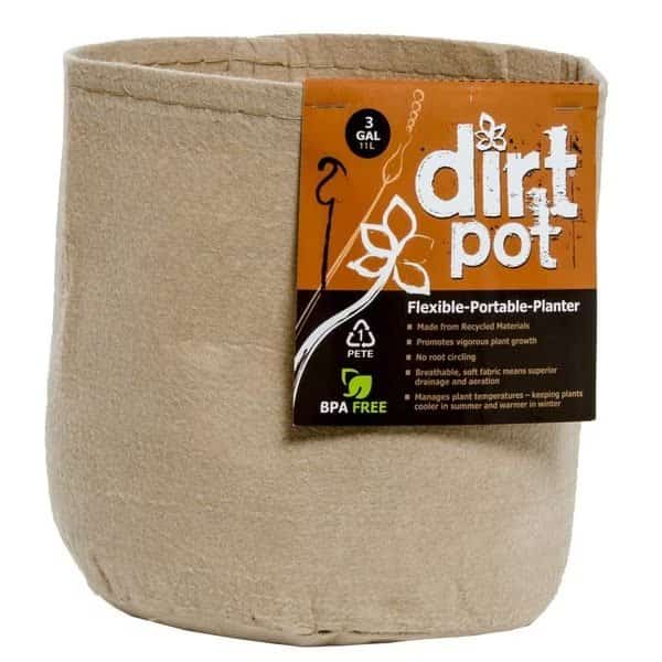 Dirt Pot Flexible Portable Planter, Tan,