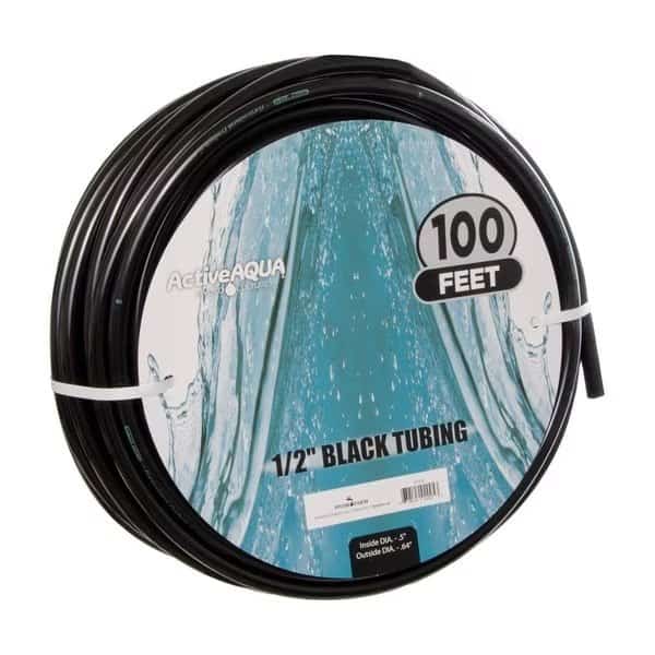 Black Tubing 100Ft., 1/2" ID