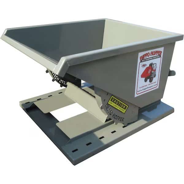 Hopper,Rollers,Lid,4 yd.,2000 lb.,Yellow, Mfr#: HH64LD-Y-CP-L, HIPPO HOPPER