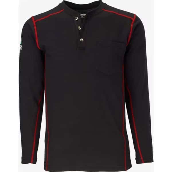 High Performance FR Henley, Black, 5X