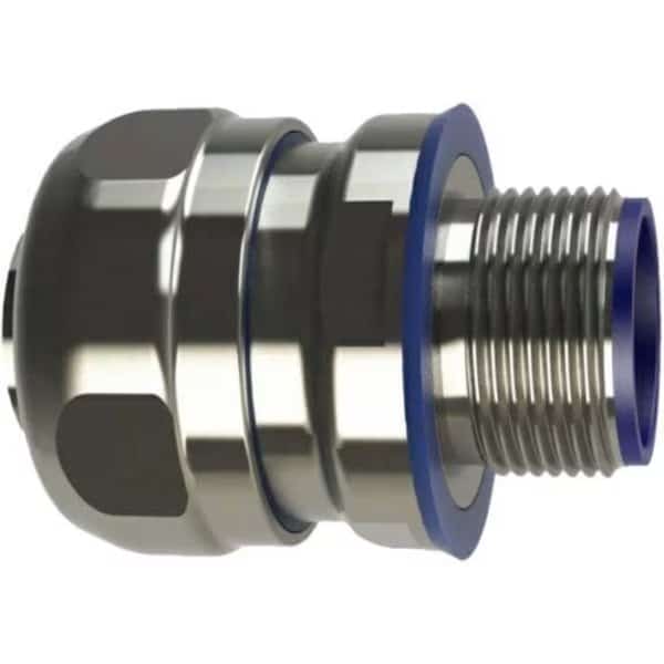 Conduit Fitting Flex, 2 in, Threaded, 316 Stainless Steel, Blue
