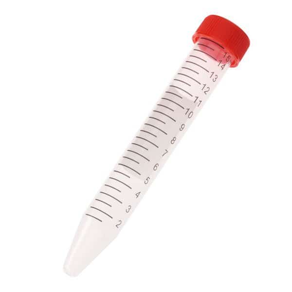 Centrifuge Tube, Red Cap - Bag, Sterile, 15mL, PK500