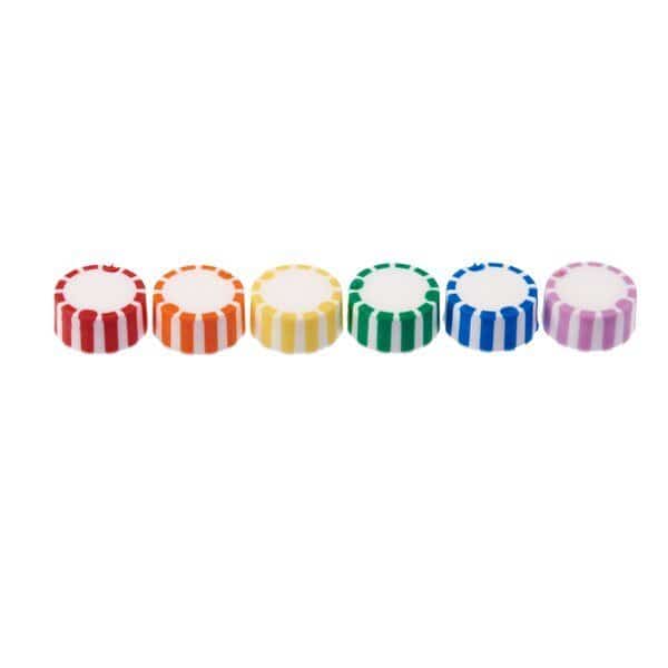 CAP ONLY, Assrtd Clr Scrw Top Micro Tube Grp Cap W/O-Ring, Non-sterile, PK1000