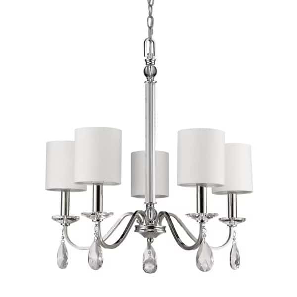 Lily 5-Light Chandelier Polished Nickel