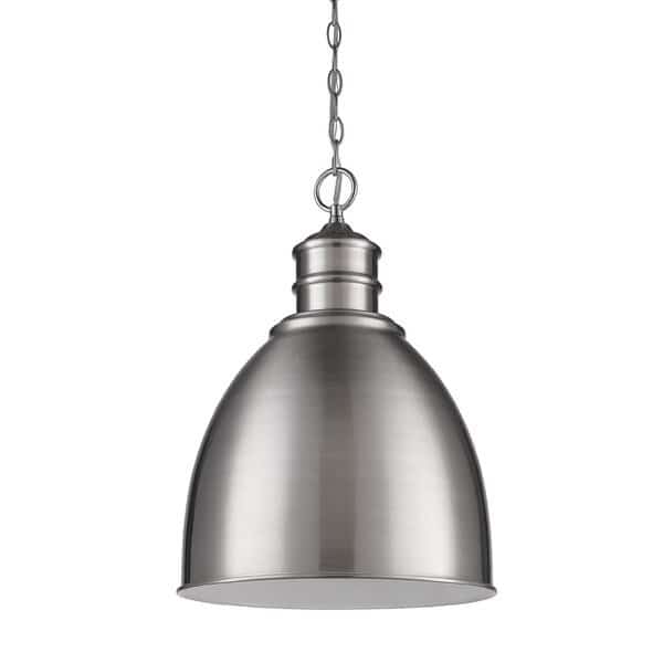 Colby 1-Light Pendant Satin Nickel, Height: 25-1/4"