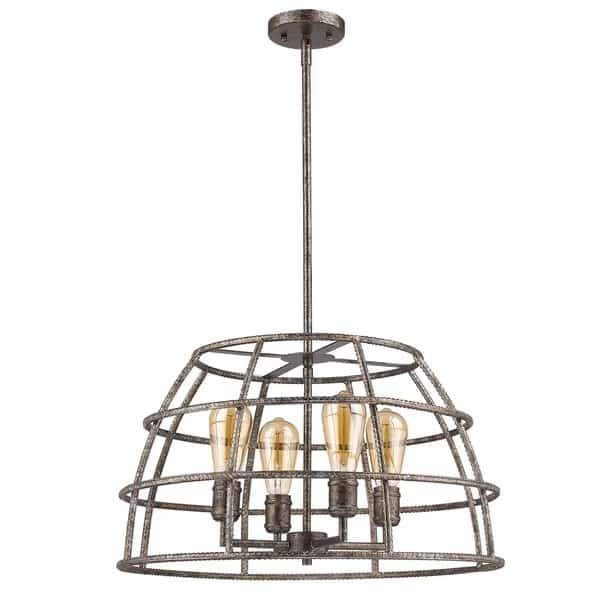Rebarre 4-Light Pendant Antique silver, Mfr#: IN21346AS, ACCLAIM LIGHTING