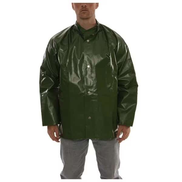 Rain Jacket, S, Grn, Unisex, 0.25mm Thick