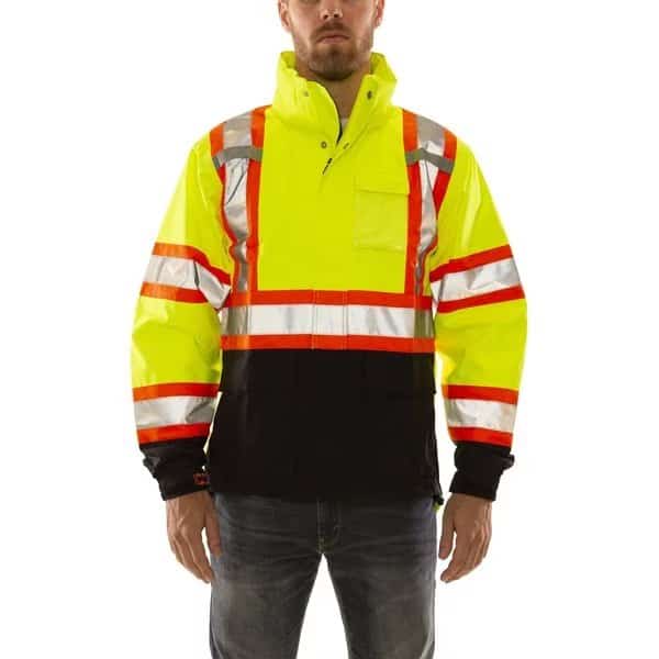 Rain Jacket,S,Yellow/Green,0.30mm Thick, Mfr#: J24122C, TINGLEY