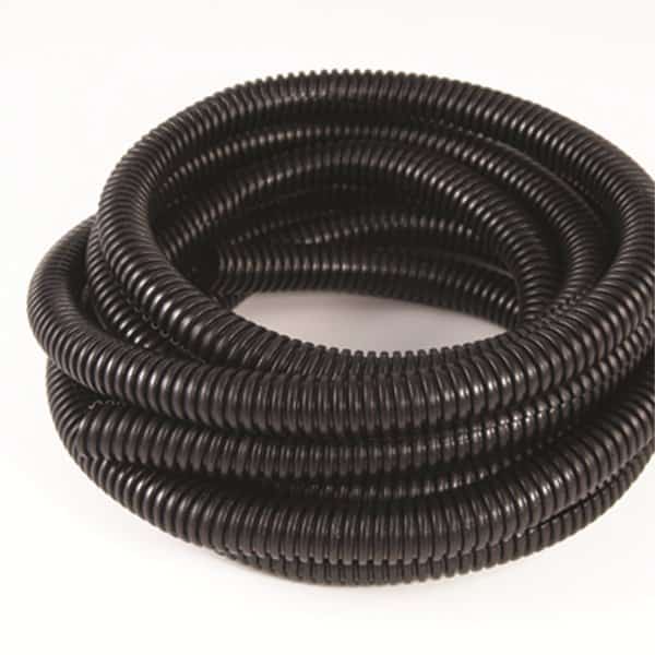 Split convoluted Tubing, 2:1 I.D. Shrink Ratio, Black, 5 ft
