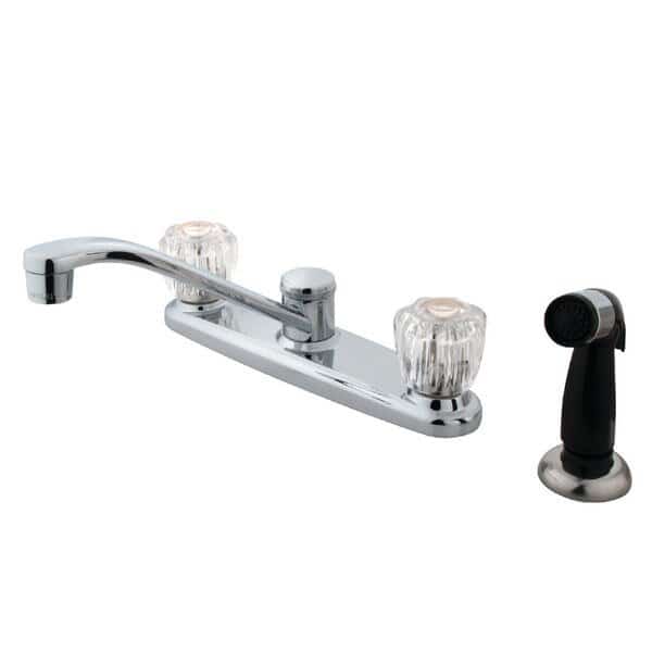 KB112 Centerset Kitchen Faucet, Manual, 8" Mount, 4 Hole