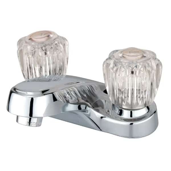 Dual Handle KB161LP 4" Centerset Lavatory Faucet, 4" Mount, Polished chrome 3 Hole