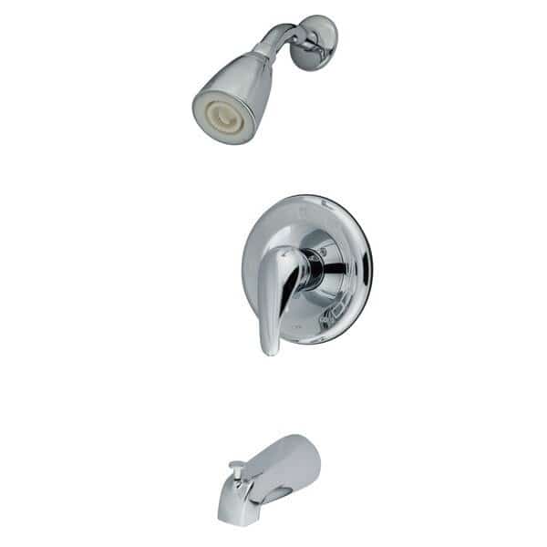 Tub and Shower Faucet, Polished Chrome, Wall Mount