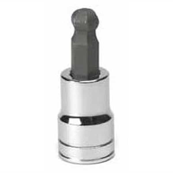 SAE/Mtrc Ball End Hex Bit Socket, 3/8"Dr
