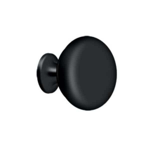 Knob Round Solid Black