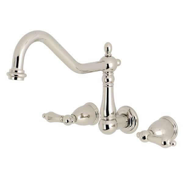 Roman Tub Faucet, Polished Nickel, Wall Mount