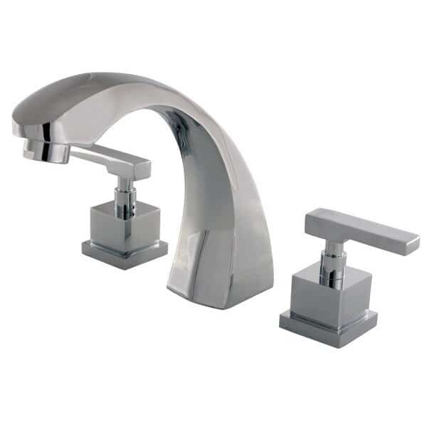 Roman Tub Faucet, Polished Chrome, Deck Mount