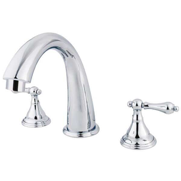 Roman Tub Faucet, Polished Chrome, Deck Mount
