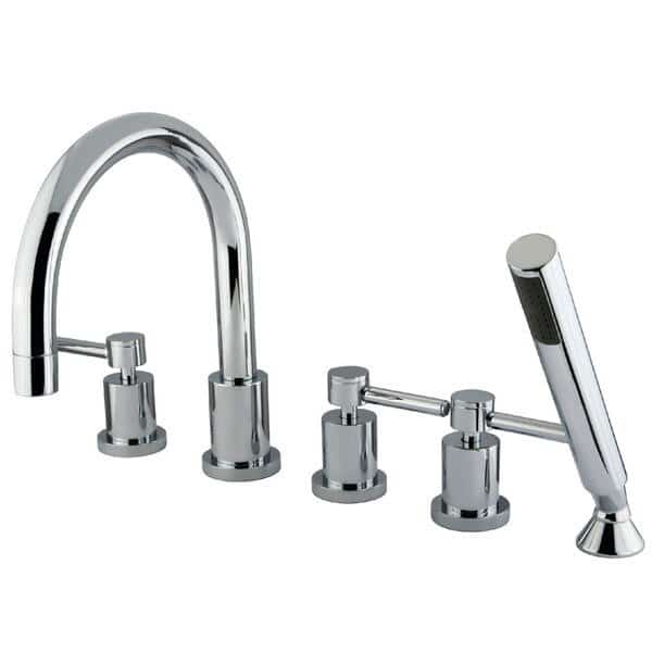 Roman Tub Faucet, Polished Chrome, Deck Mount