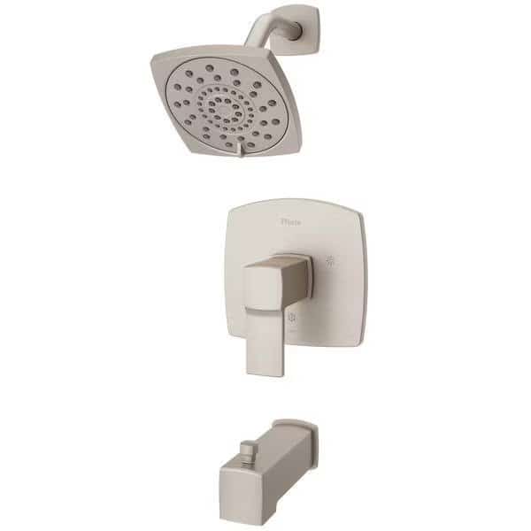Single Handle Deckard Tub/Shower Trim Kit, Brushed Ni, 3 Hole, Brushed Nickel