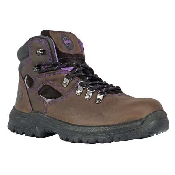 Women's Work Boot, 7 B, Steel Toe, Brown, 70423
