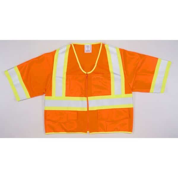 High Visibility ANSI Class 3 Solid, PK2, 1 inch Height, 10 inch Width, MUTUAL INDUSTRIES, Mfr# M16394-7