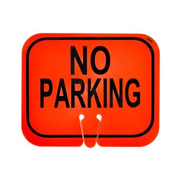 Cone Sign, No Parking, PK2, 8 Inch Height, .5 inch Width