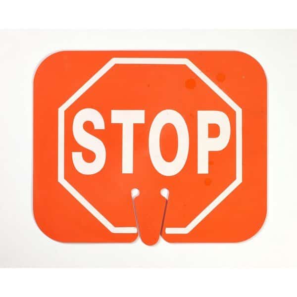 Cone Sign, Stop, PK2, 8 Inch Height, .5 inch Width
