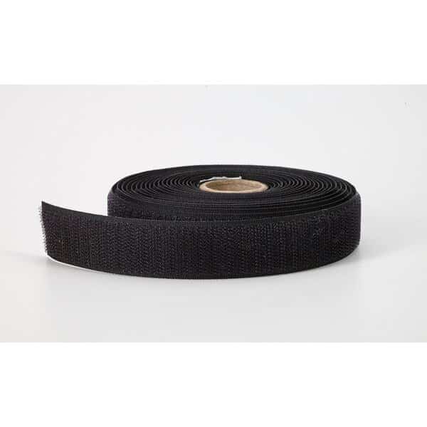 Reclosable Fastener, 5 yds, 1" Wd, Black, 9 PK
