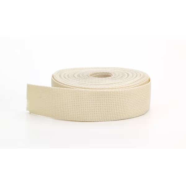 Bone Poly Webbing, 1In 10Yd (7Pk)