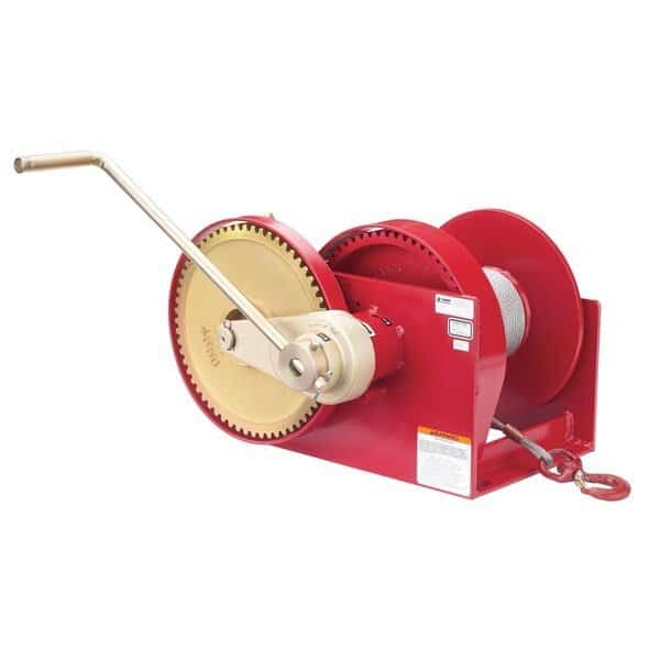 Spur Gear Hand Winch, 10,000Lb W/ Brake