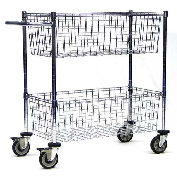 Supply Cart, 2 Baskets, 18x42x40