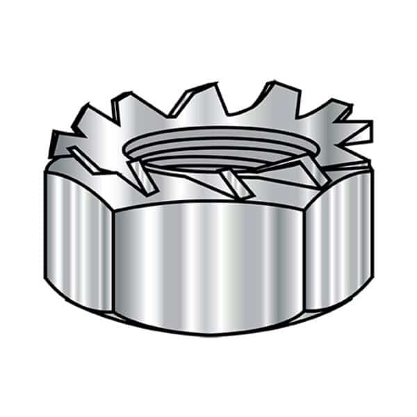 External Tooth K-Lock Lock Nut, M3-0.50, Stainless Steel, Not Graded, Plain, 2.4 mm Ht, 3000 PK