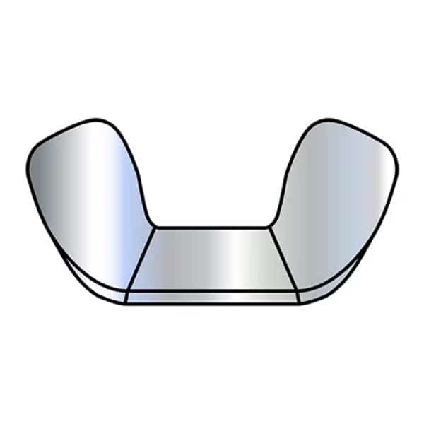 Wing Nut, M4-0.70, Steel, 11.9 mm Ht, 23.1 mm Max Wing Span, 2500 PK