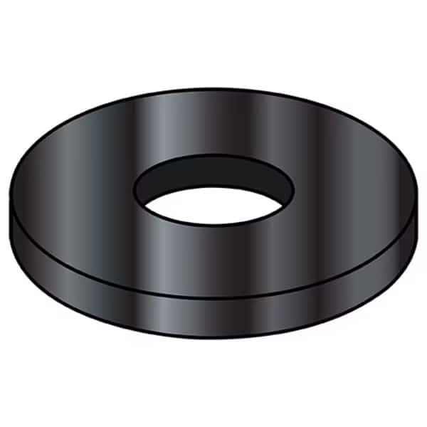Flat Washer, For Screw Size .219-.500" , Stainless Steel Black Oxide Finish, 5000 PK