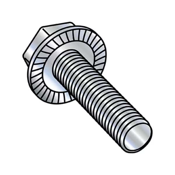 8-32in x 5/16in Flange Bolts, Steel Zinc, 9000 PK