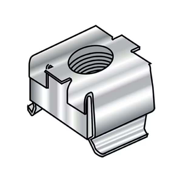 Cage Nut, #10-24, Square Shape, 18-8 Stainless Steel, Not Graded, 500 PK