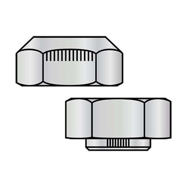 Lock Nut, 5/16"-24, Steel, Grade C, Wax, 0.166 in Ht, 1000 PK