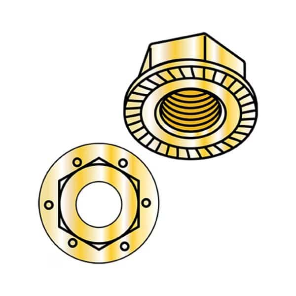 Lock Nut, 5/8"-11, Steel, Grade 8, Yellow Zinc, 0.4 in Ht, 150 PK