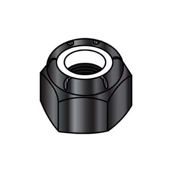 Lock Nut, 3/8"-16, Nylon, Black Zinc, 0.335 in Ht, 1000 PK, EnjoyTool Select, Mfr#: 37NSBZ