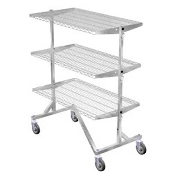 Nesting Wire Cart with 3 Collapsible Standard Shelves