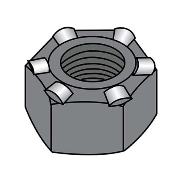 Hex Weld Nut, 1/4"-20, Steel, 1/2 in Wd, 0.198 in Ht, 1000 PK