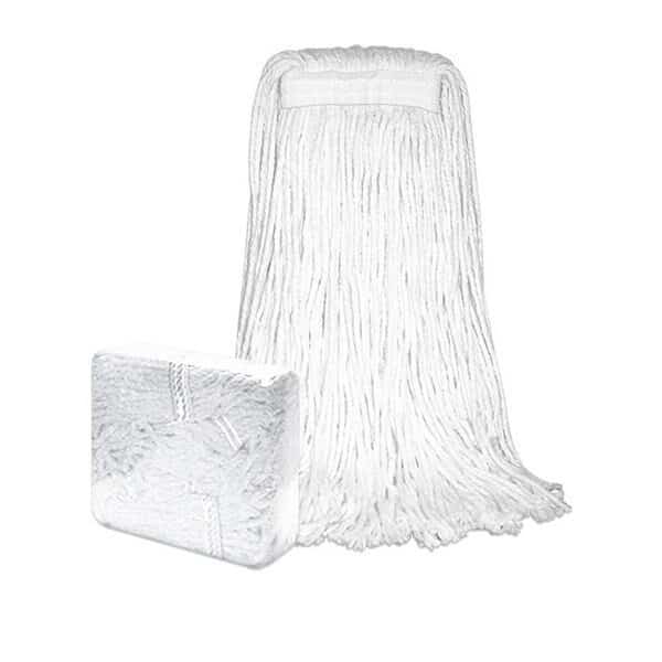 Cut-End Mop, 20 oz Dry Wt, White, Rayon, PK12