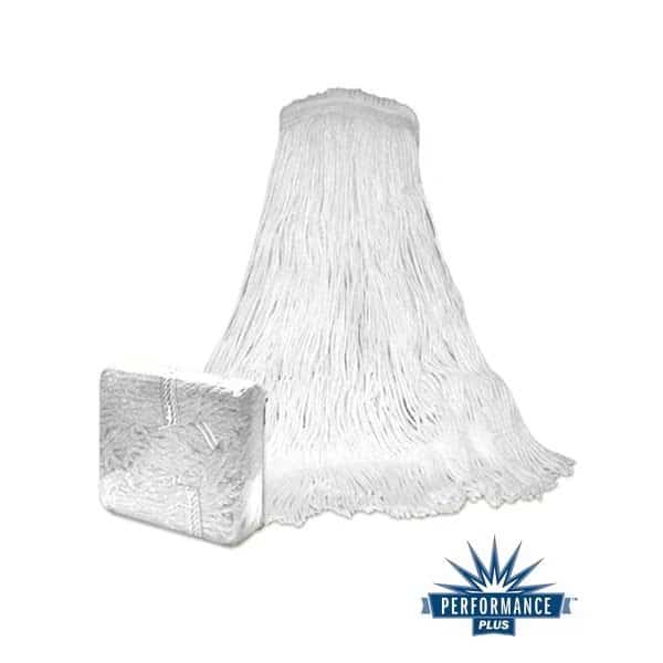 Fantail Mop, 24 oz Dry Wt, Natural, Cotton, PK12