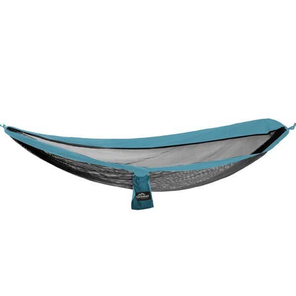 Double Travel Hammock, Mesh Blue/Gray