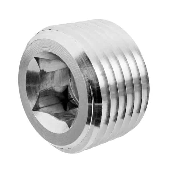 Square Socket Plug, Aluminum, 1 1/2", MNPT