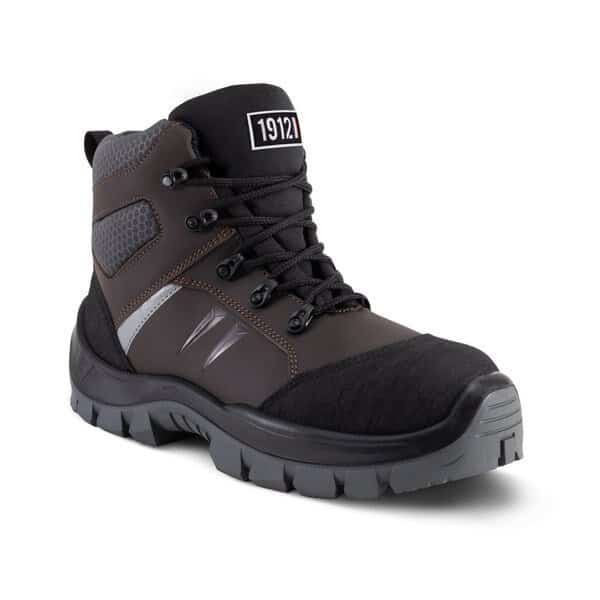 Men's 6 in Fiberglass Toe Safety Shoe, Brown/Black, 7, W