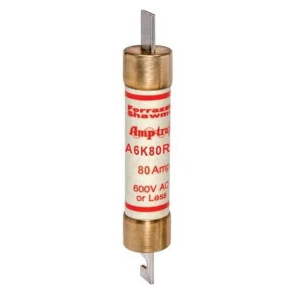 UL Class Fuse, RK1 Class, A6K-R Series, Fast-Acting, 80A, 600V AC