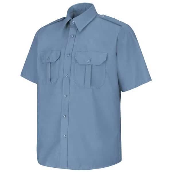 Mens Ss Med Blue Sec Shr Epaulets